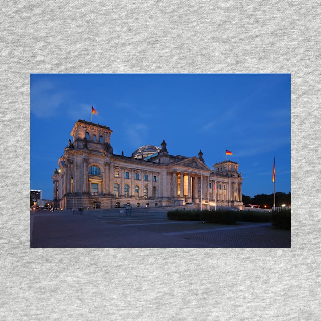 Reichstag building at dusk, Berlin, Germany by Kruegerfoto